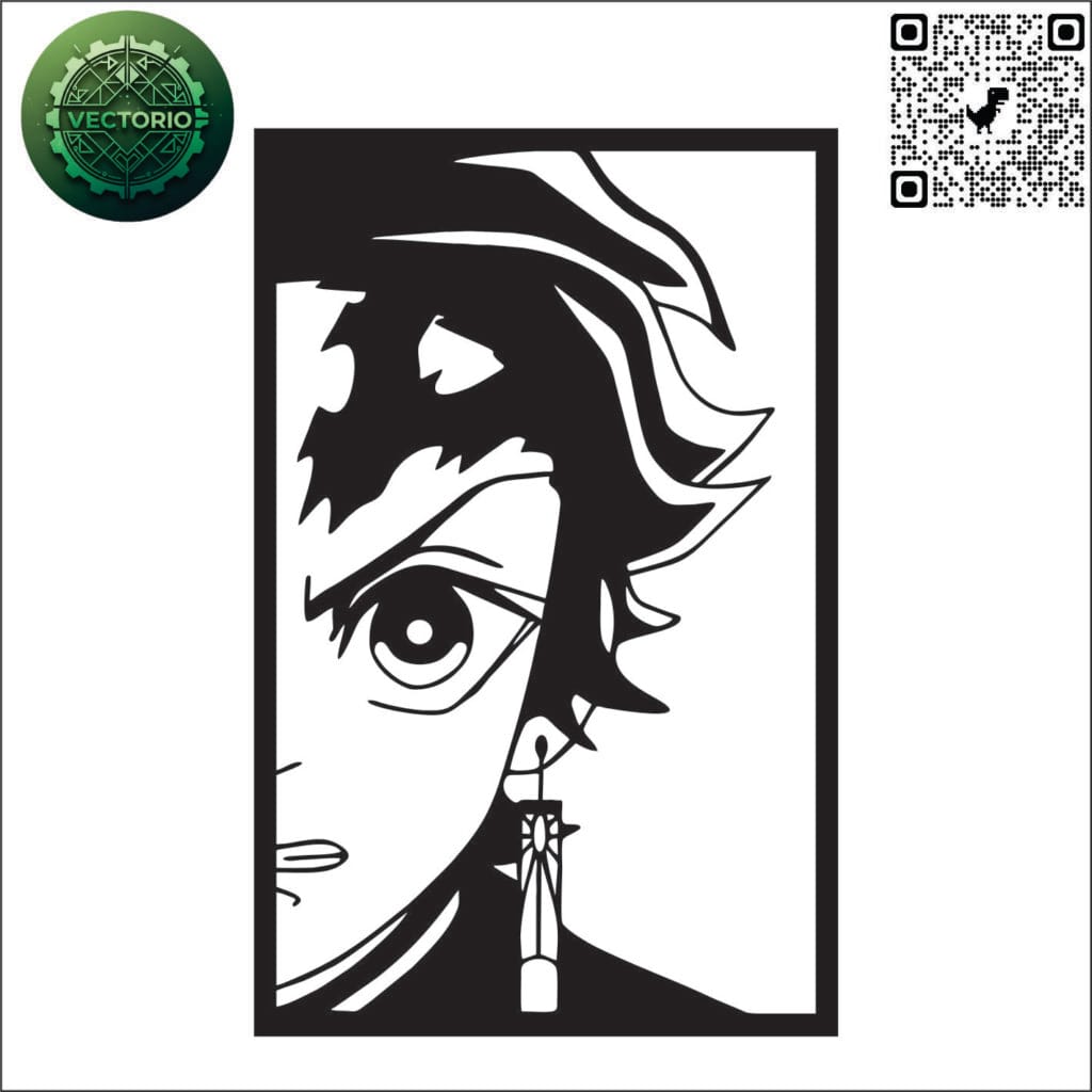 TANJIRO vector design for laser cutting and engraving