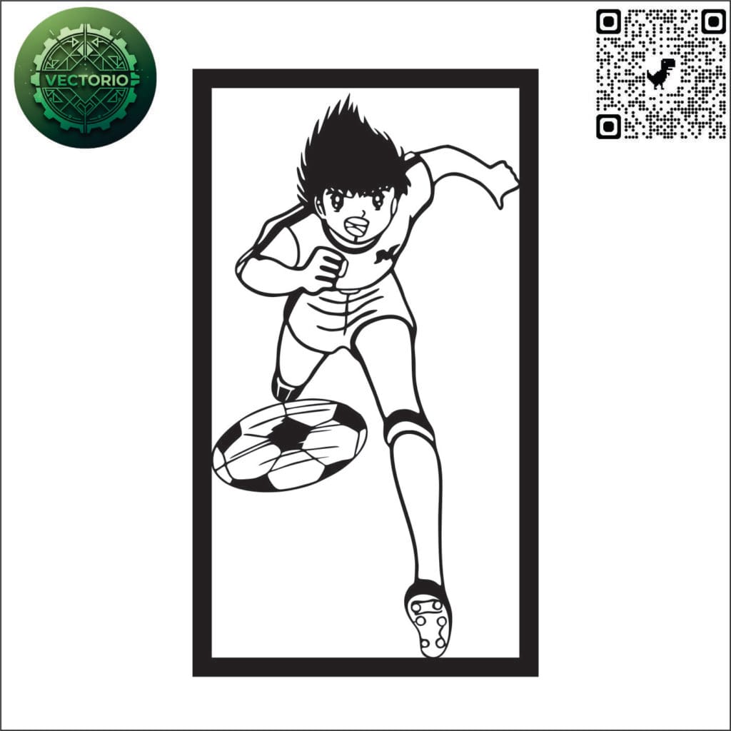 TSUBASA vector design for laser cutting and engraving