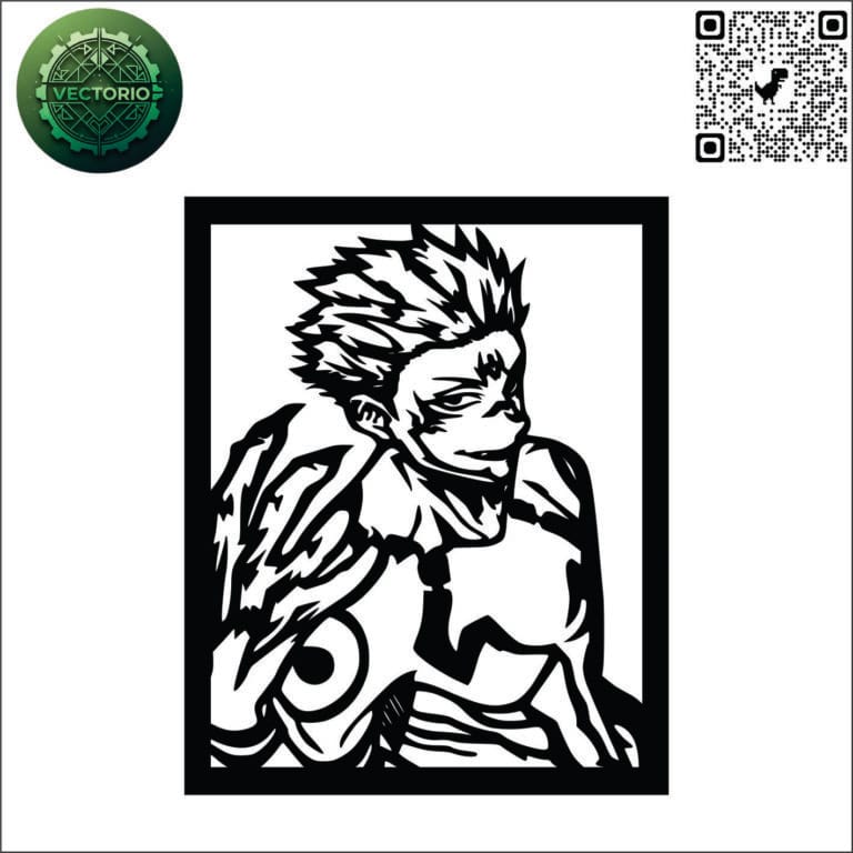 YUJI ITADORI vector design for laser cutting and engraving