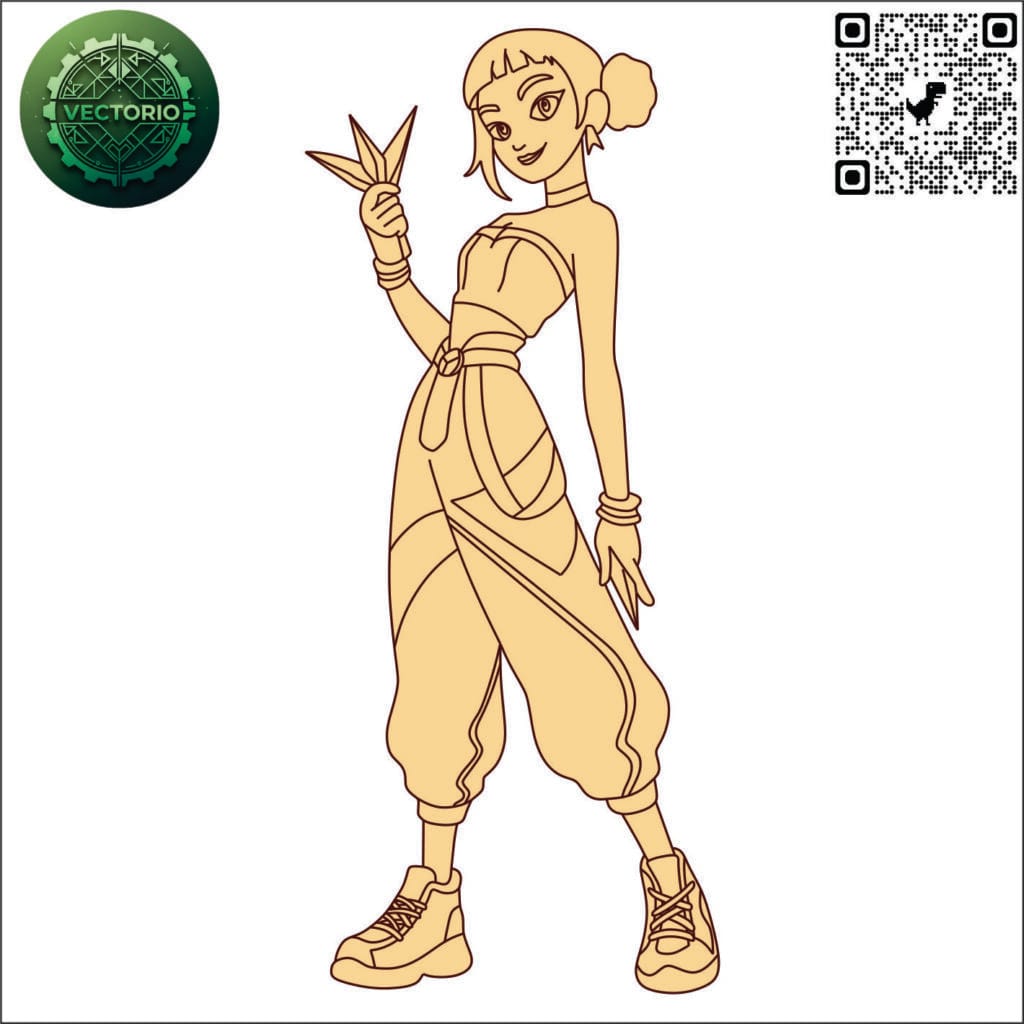 ZOEY 2 vector design for laser cutting and engraving