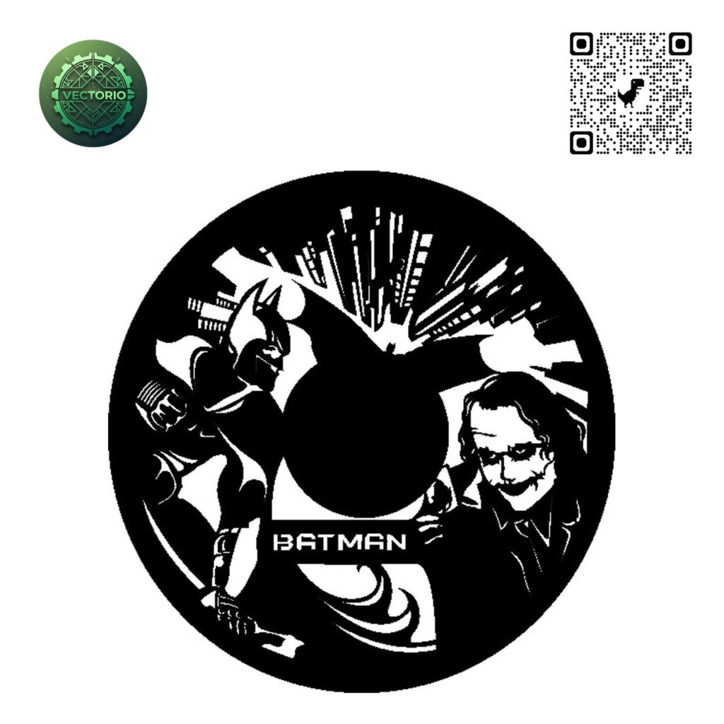 BATMAN 5 vector design for laser cutting and engraving