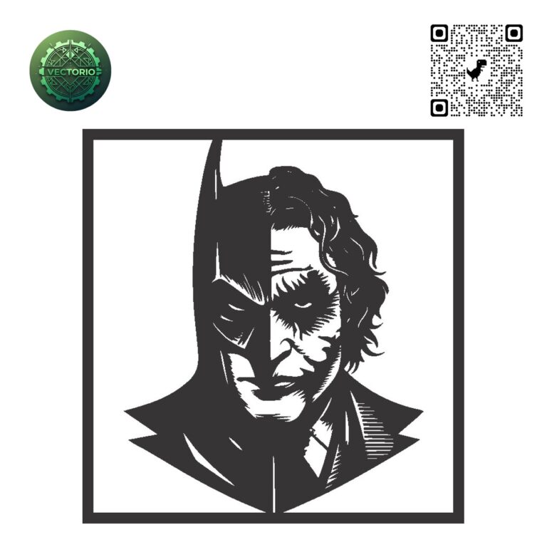 BATMAN JOKER vector design for laser cutting and engraving