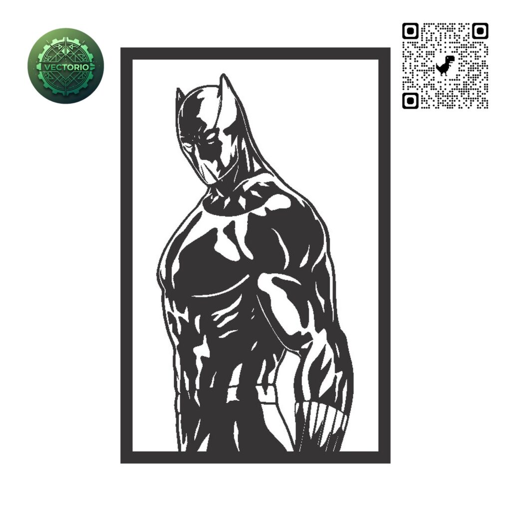 BLACK PANTHER 1 vector design for laser cutting and engraving