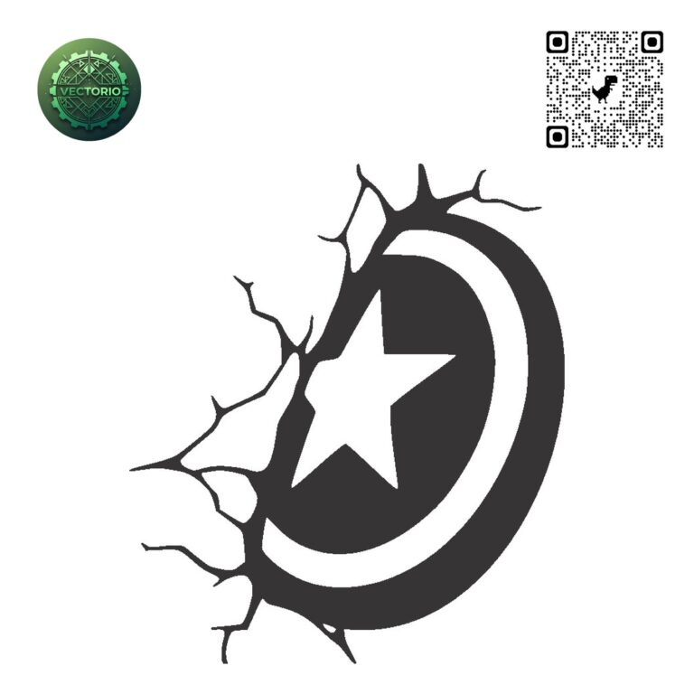 CAPTAIN AMERICA 1 vector design for laser cutting and engraving