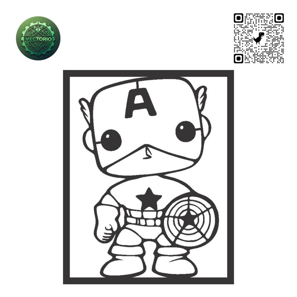 CAPTAIN AMERICA 2 vector design for laser cutting and engraving