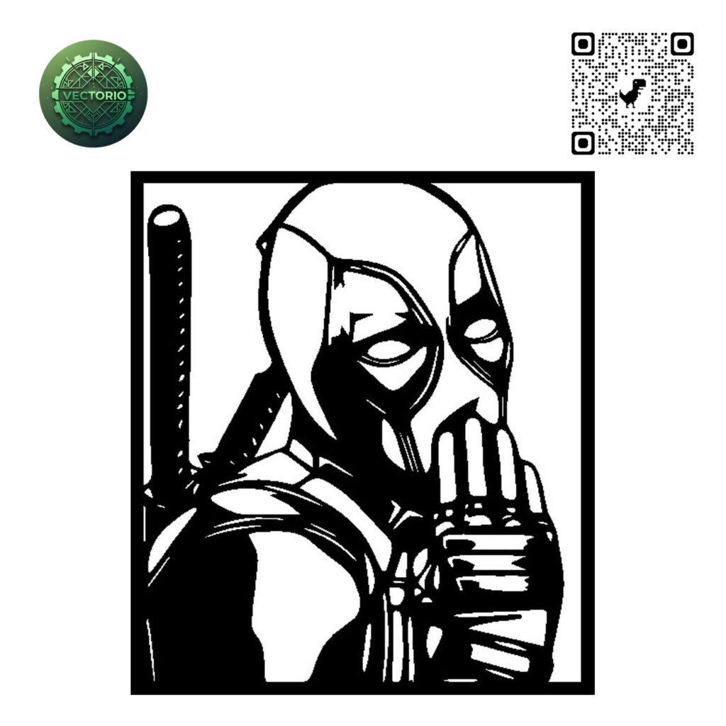 DEADPOOL 2 vector design for laser cutting and engraving