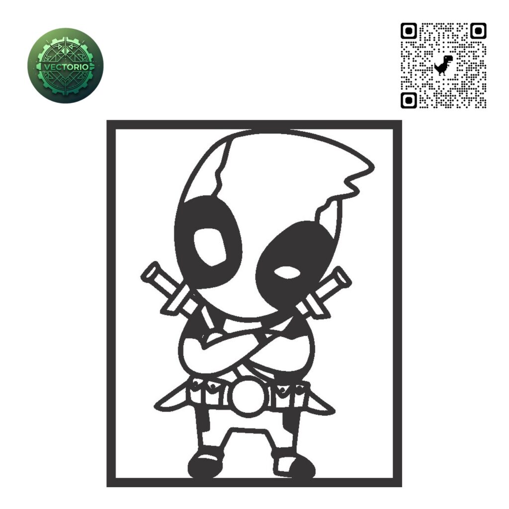 DEADPOOL 3 vector design for laser cutting and engraving
