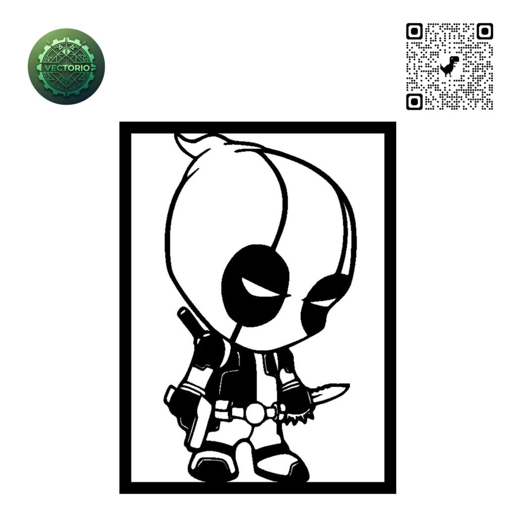DEADPOOL 4 vector design for laser cutting and engraving