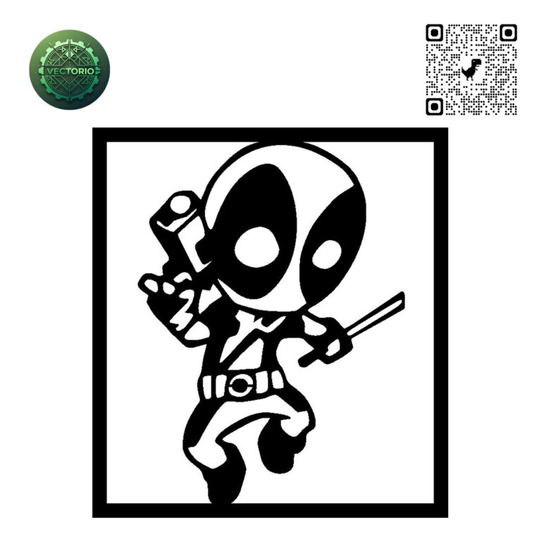 DEADPOOL 5 vector design for laser cutting and engraving