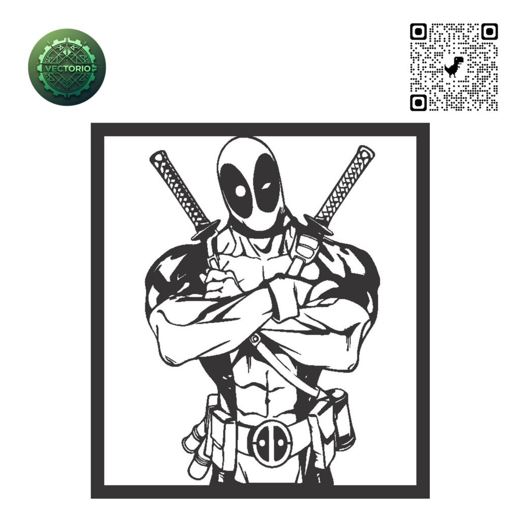 DEADPOOL 6 vector design for laser cutting and engraving