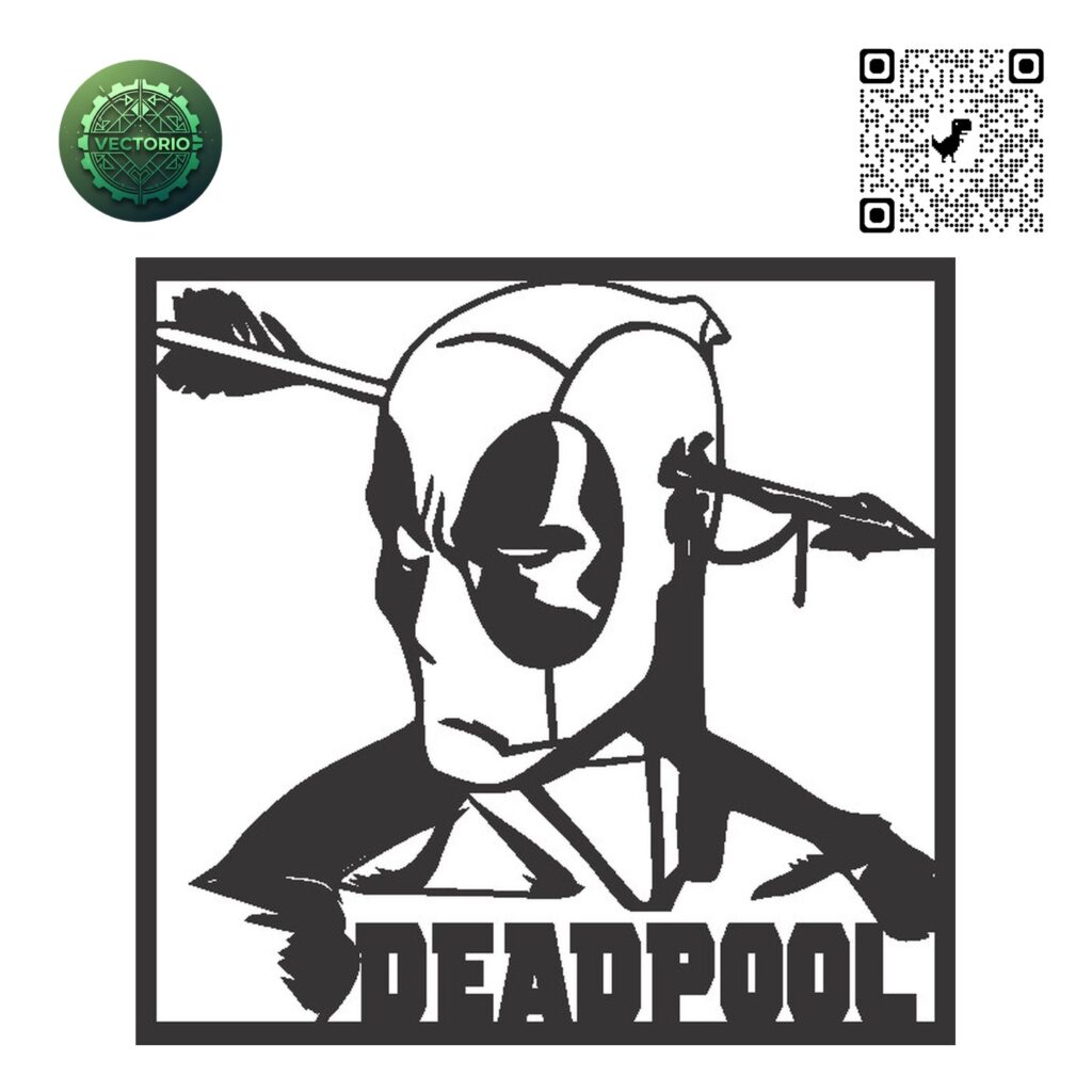 DEADPOOL 7 vector design for laser cutting and engraving