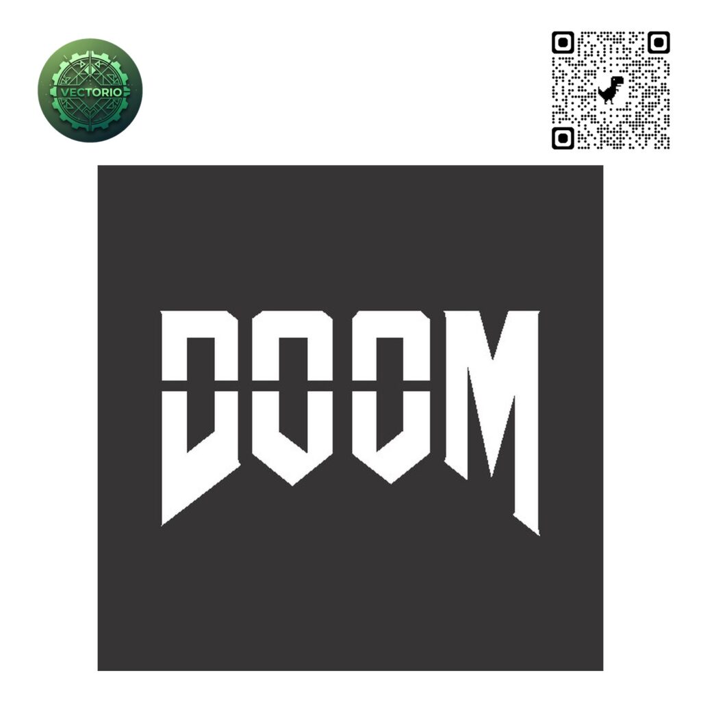 DOOM LOGO vector design for laser cutting and engraving
