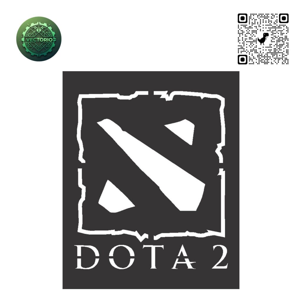 DOTA 2 LOGO vector design for laser cutting and engraving