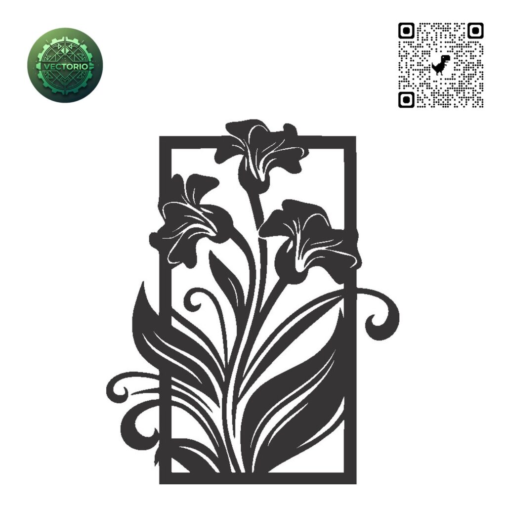FLOWER LEAF TREE 100 vector design for laser cutting and engraving