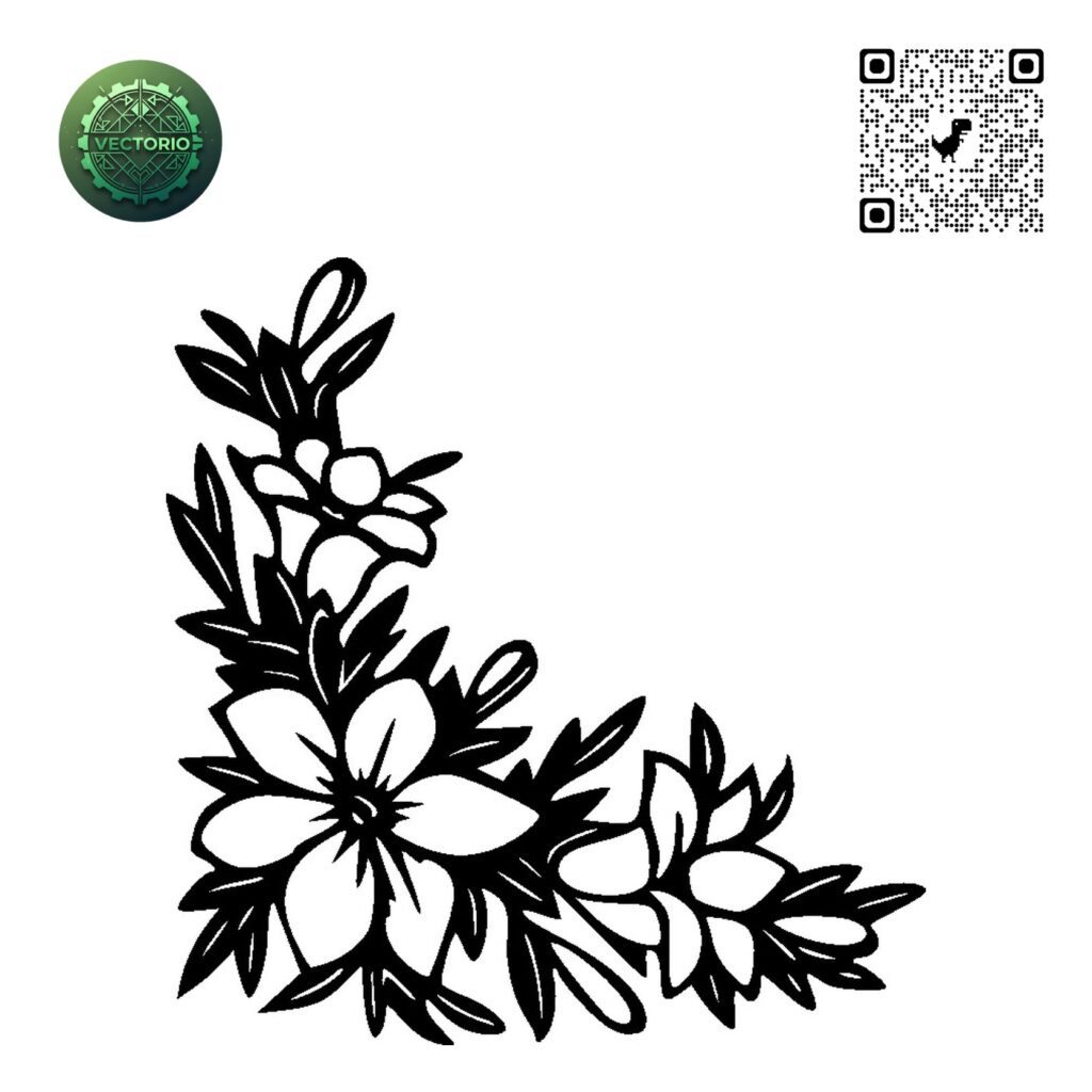 FLOWER LEAF TREE 106 vector design for laser cutting and engraving