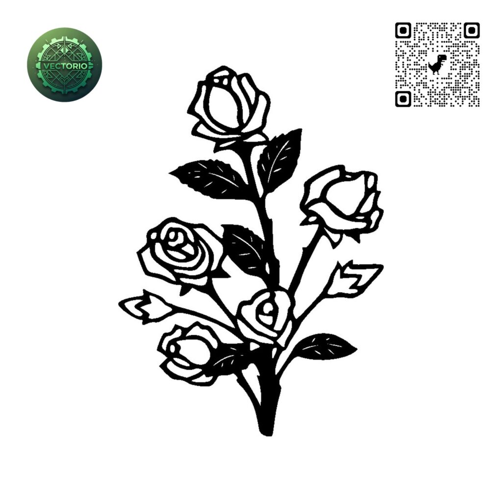 FLOWER LEAF TREE 107 vector design for laser cutting and engraving