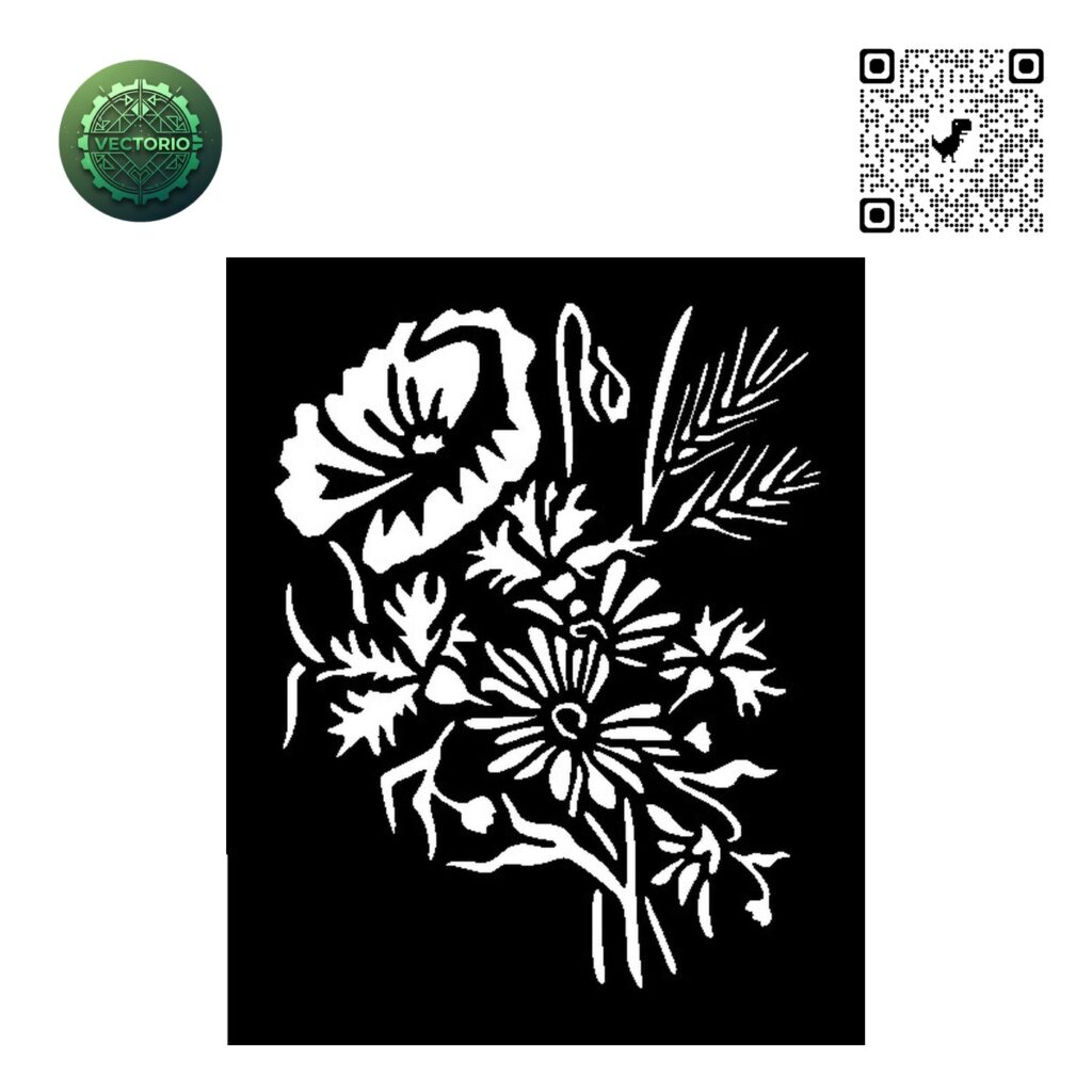 FLOWER LEAF TREE 114 vector design for laser cutting and engraving