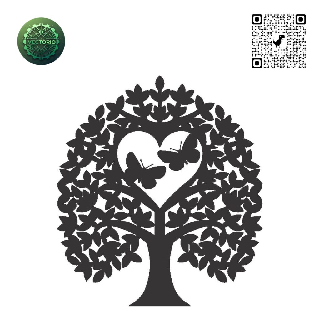 FLOWER LEAF TREE 117 vector design for laser cutting and engraving