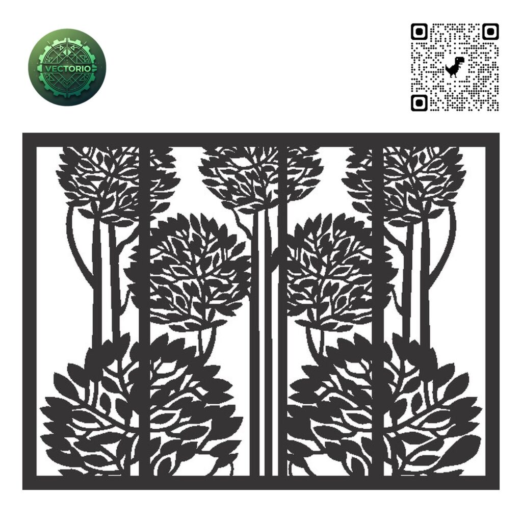 FLOWER LEAF TREE 120 vector design for laser cutting and engraving