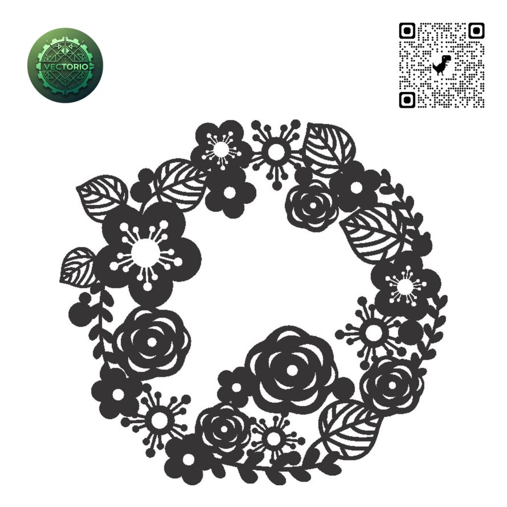 FLOWER LEAF TREE 124 vector design for laser cutting and engraving