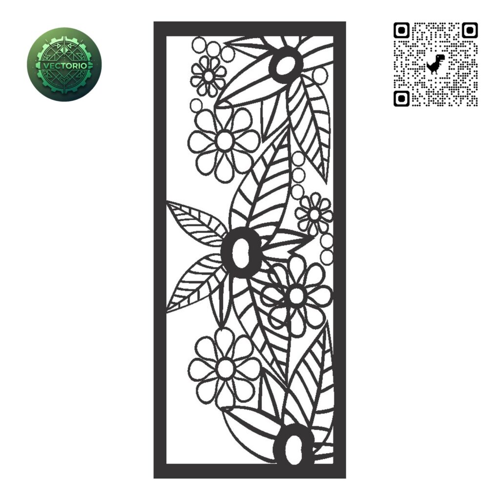 FLOWER LEAF TREE 129 vector design for laser cutting and engraving