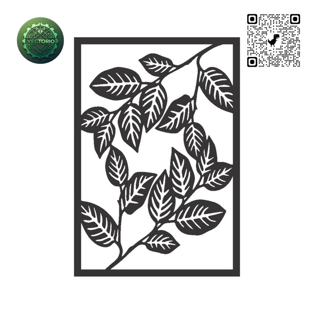 FLOWER LEAF TREE 131 vector design for laser cutting and engraving