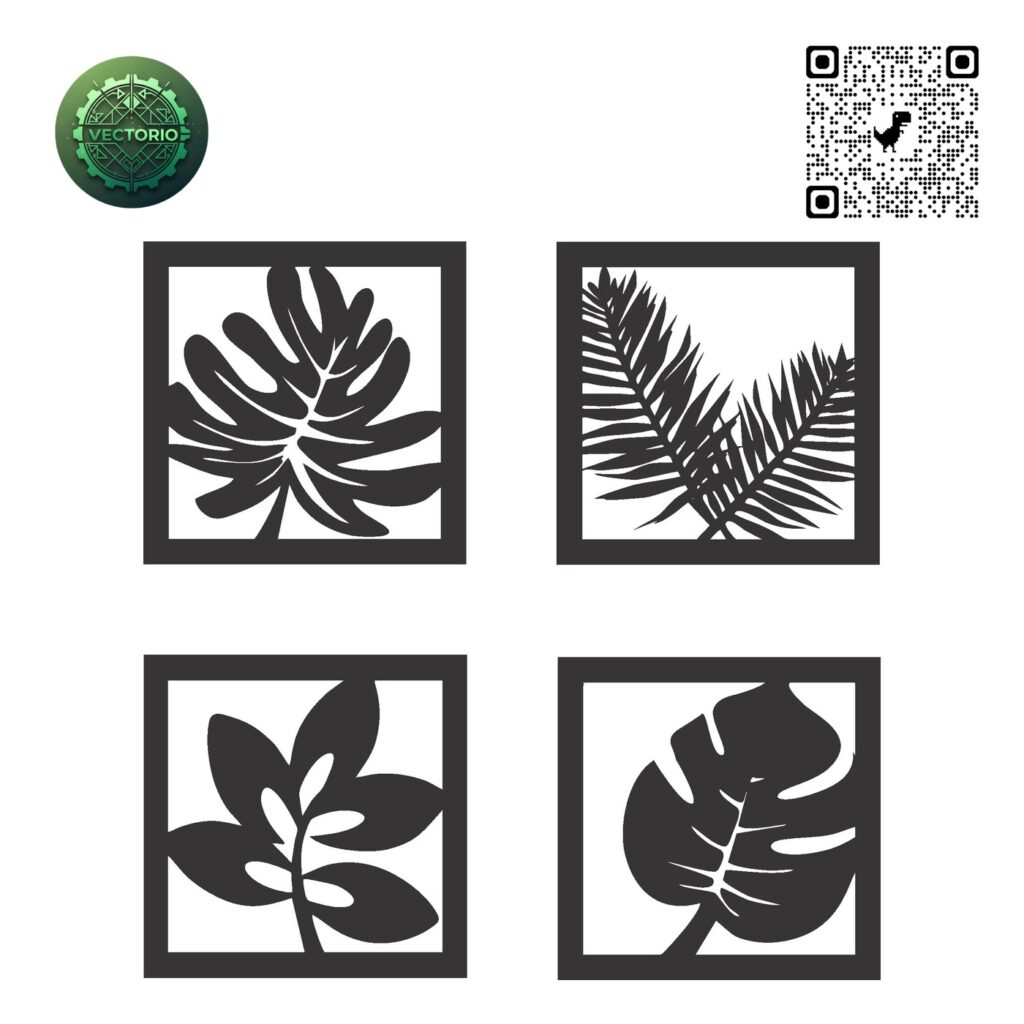 FLOWER LEAF TREE 137 vector design for laser cutting and engraving