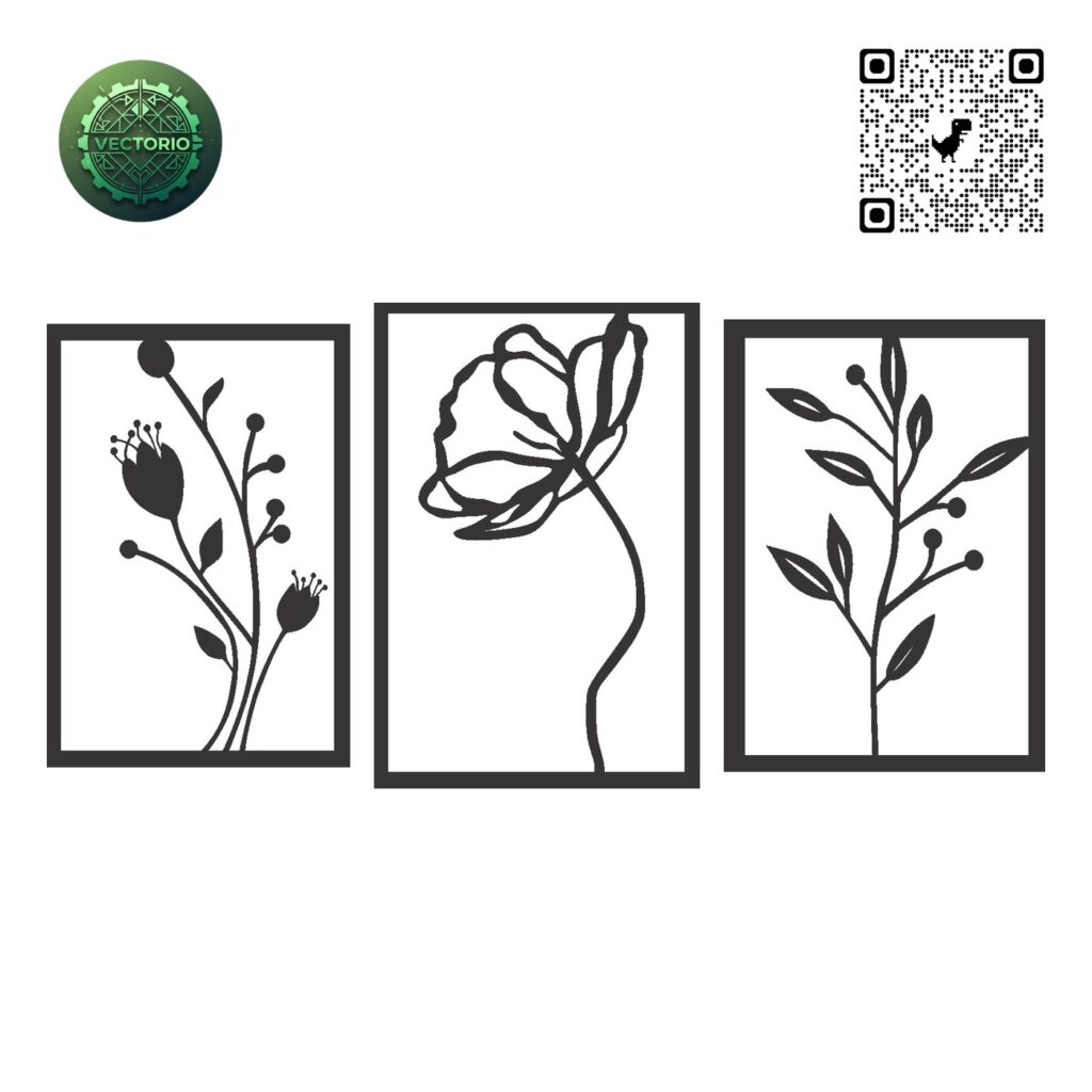 FLOWER LEAF TREE 147 vector design for laser cutting and engraving
