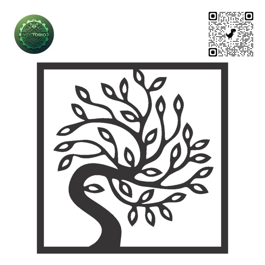 FLOWER LEAF TREE 149 vector design for laser cutting and engraving