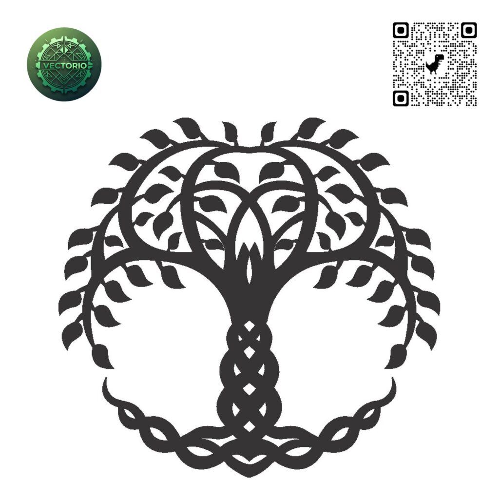 FLOWER LEAF TREE 150 vector design for laser cutting and engraving