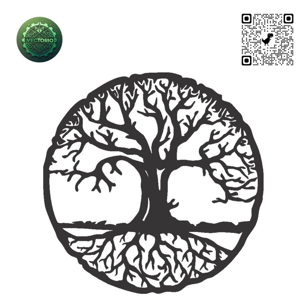 FLOWER LEAF TREE 152 vector design for laser cutting and engraving