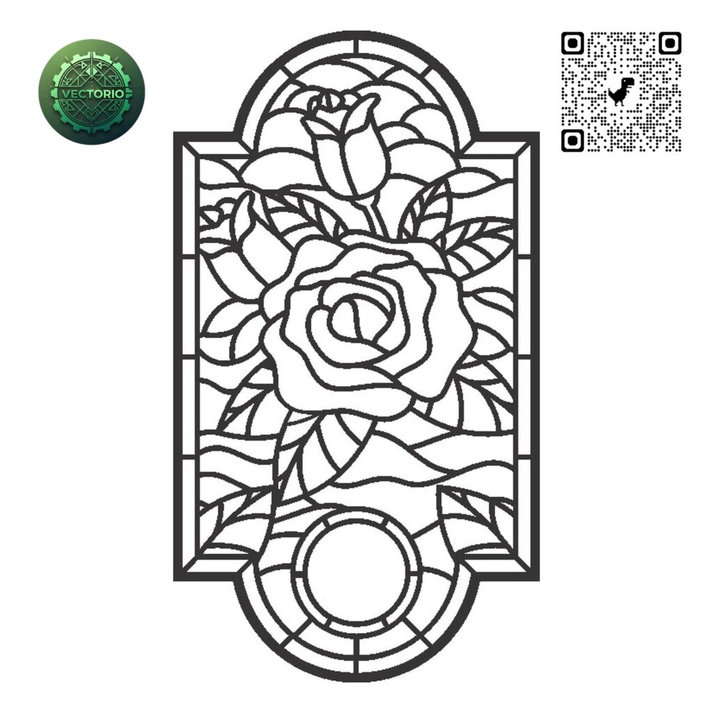 FLOWER LEAF TREE 154 vector design for laser cutting and engraving