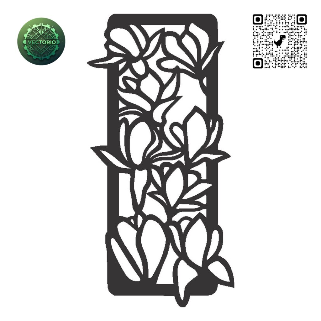 FLOWER LEAF TREE 156 vector design for laser cutting and engraving
