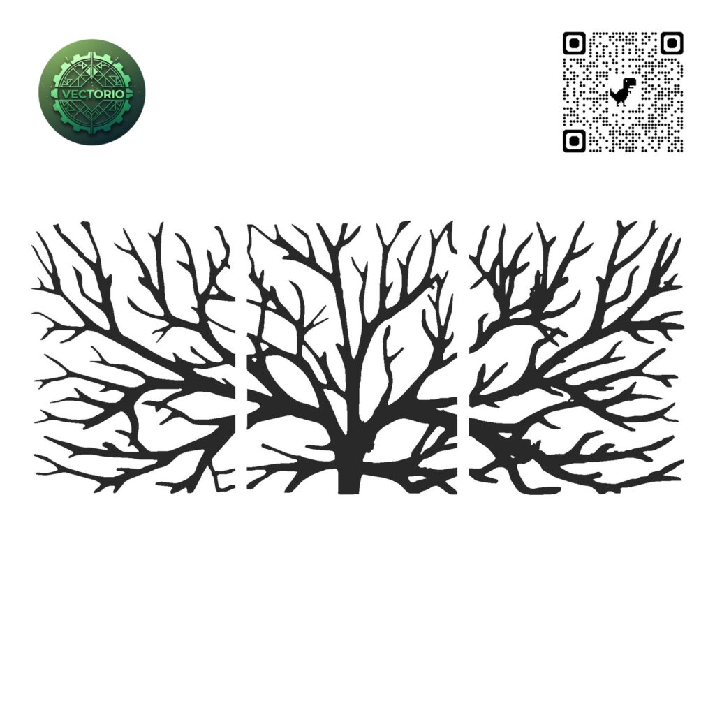 FLOWER LEAF TREE 157 vector design for laser cutting and engraving