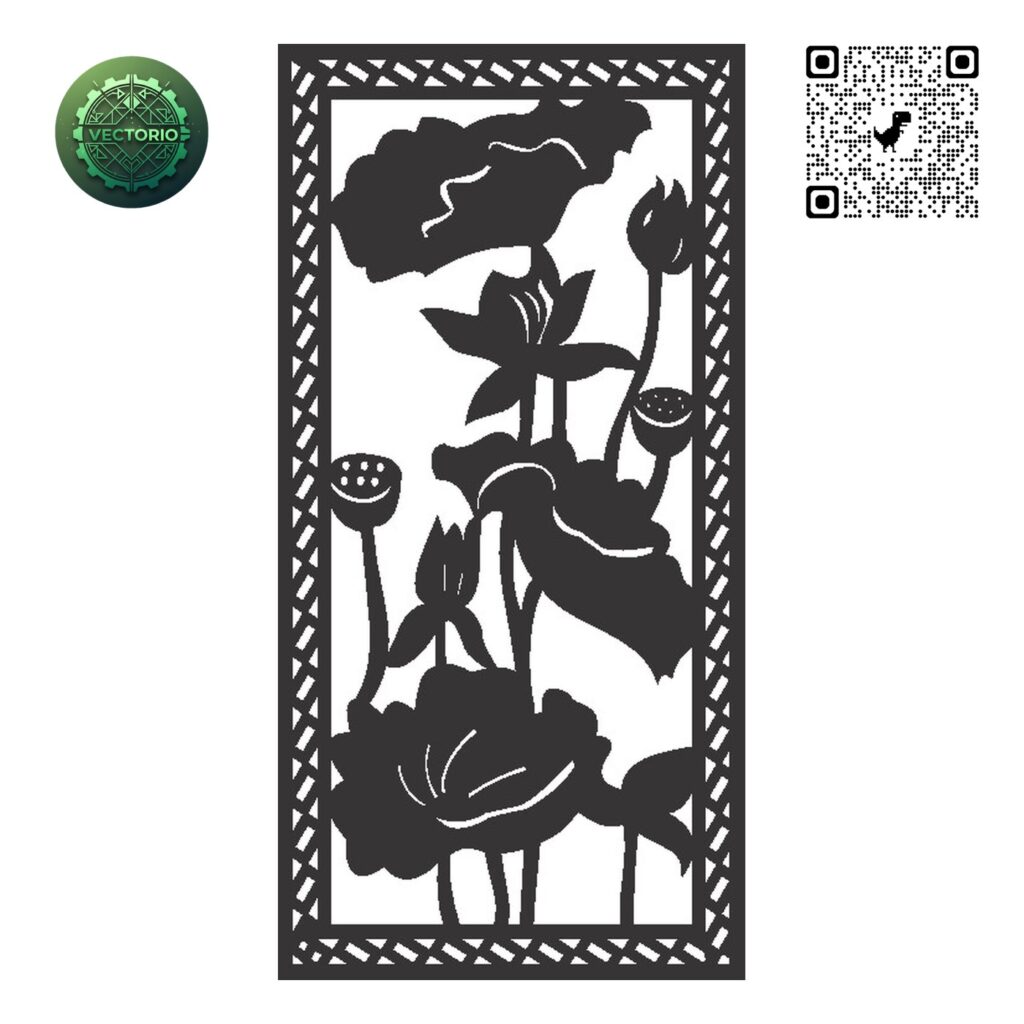FLOWER LEAF TREE 161 vector design for laser cutting and engraving
