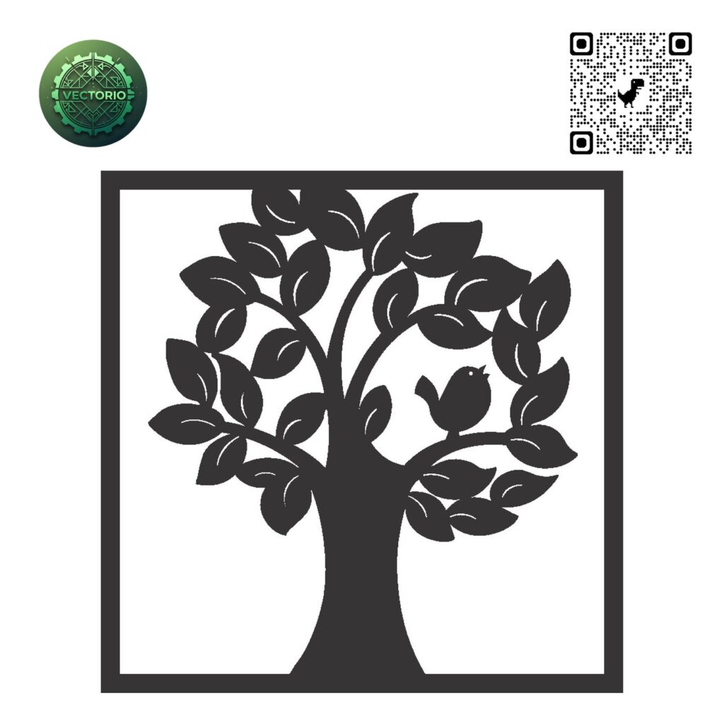 FLOWER LEAF TREE 162 vector design for laser cutting and engraving