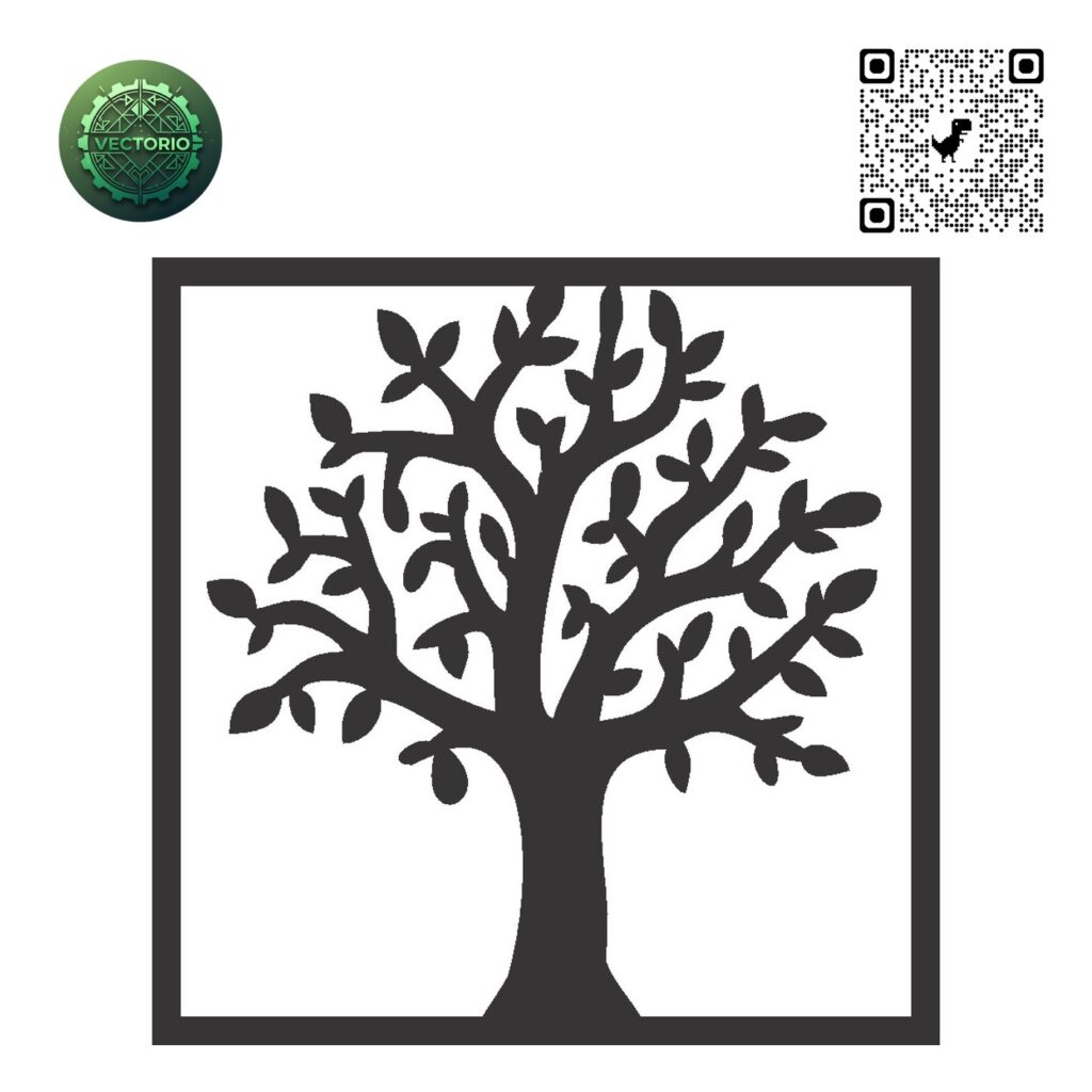 FLOWER LEAF TREE 164 vector design for laser cutting and engraving