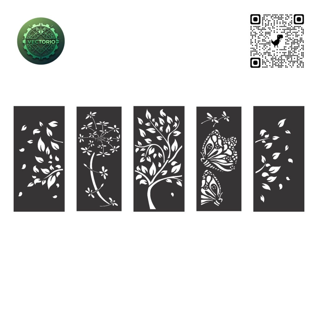 FLOWER LEAF TREE 180 vector design for laser cutting and engraving
