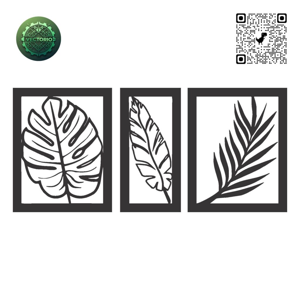 FLOWER LEAF TREE 182 vector design for laser cutting and engraving