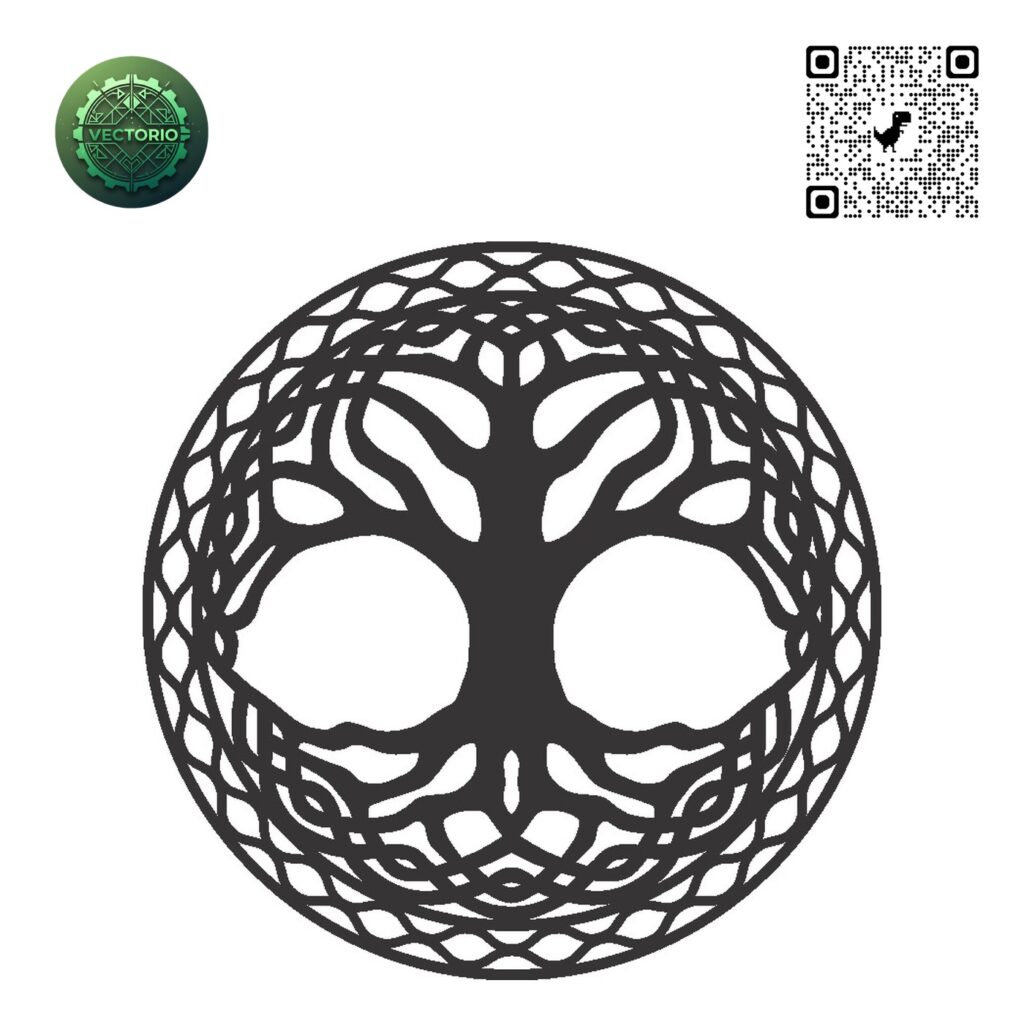 FLOWER LEAF TREE 188 vector design for laser cutting and engraving