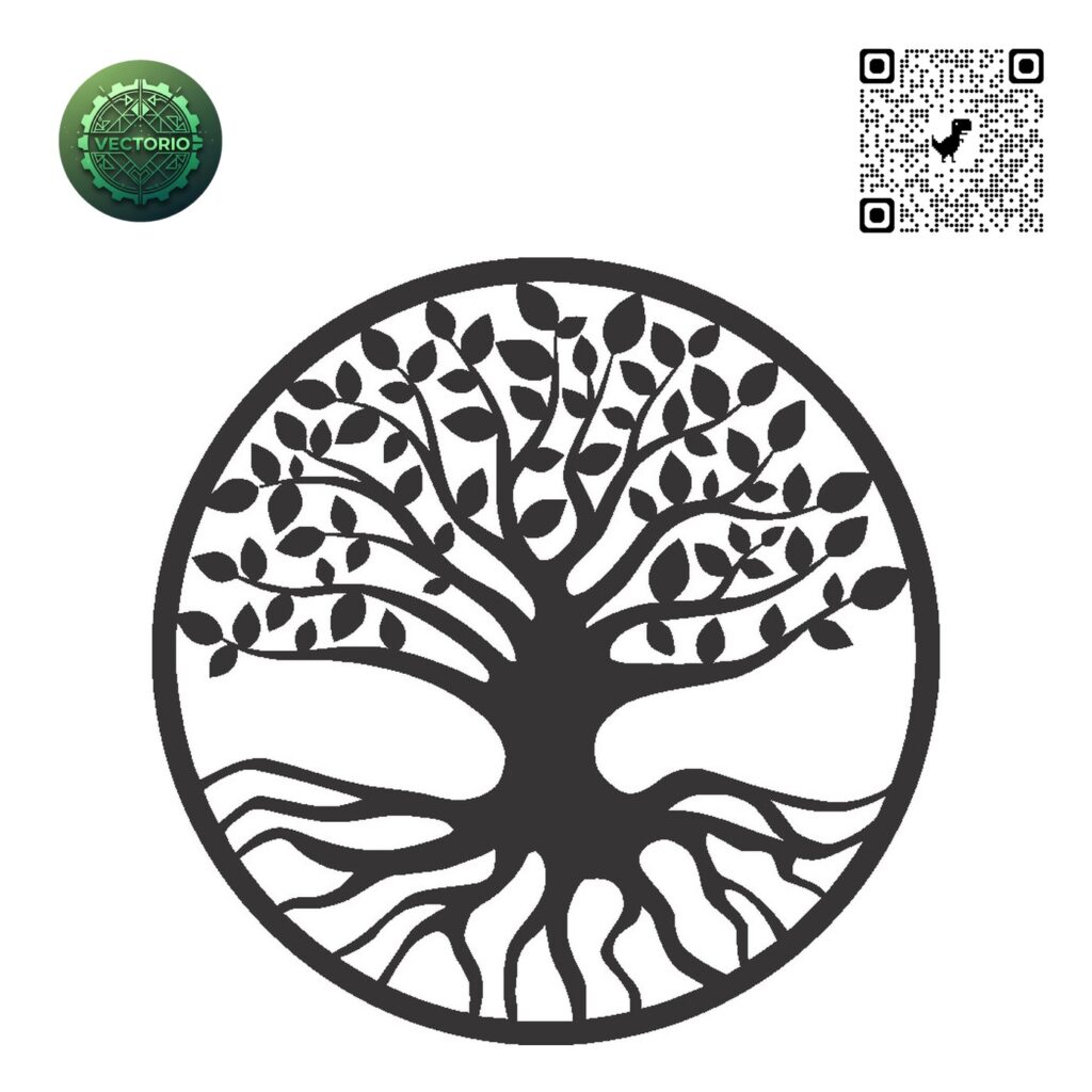 FLOWER LEAF TREE 189 vector design for laser cutting and engraving