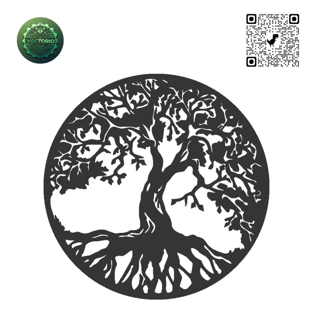 FLOWER LEAF TREE 191 vector design for laser cutting and engraving