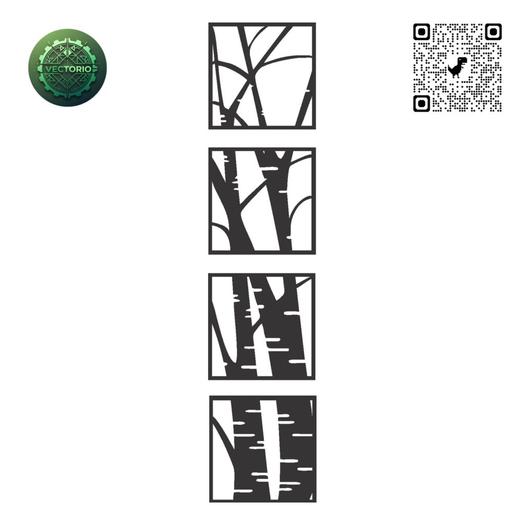 FLOWER LEAF TREE 192 vector design for laser cutting and engraving