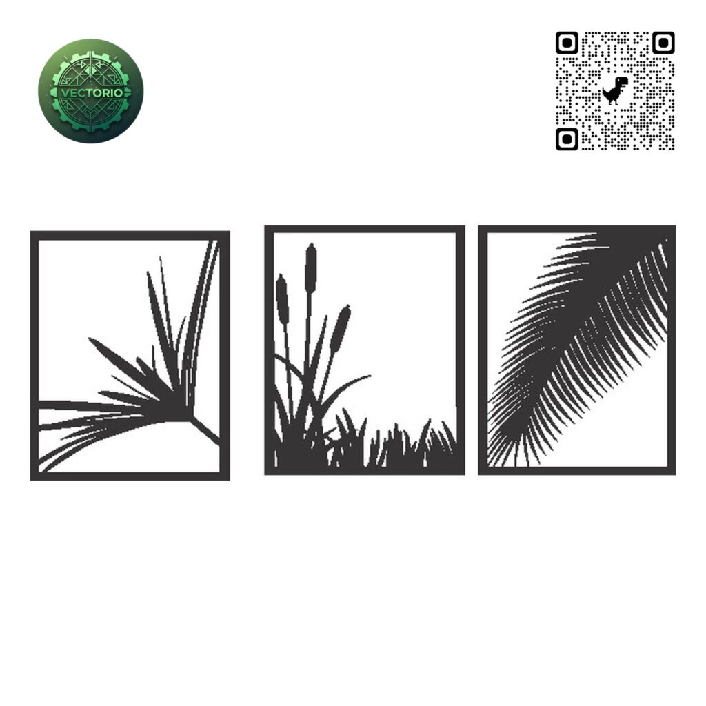 FLOWER LEAF TREE 201 vector design for laser cutting and engraving