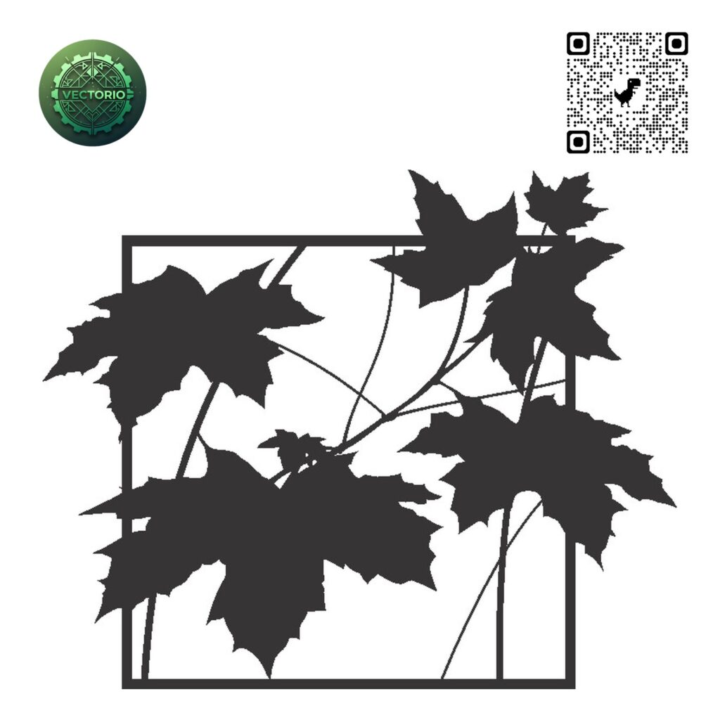 FLOWER LEAF TREE 204 vector design for laser cutting and engraving