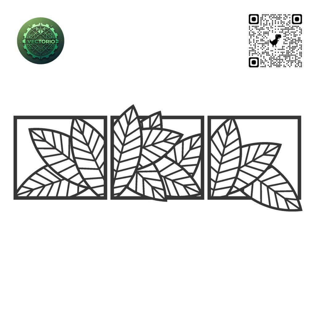 FLOWER LEAF TREE 205 vector design for laser cutting and engraving