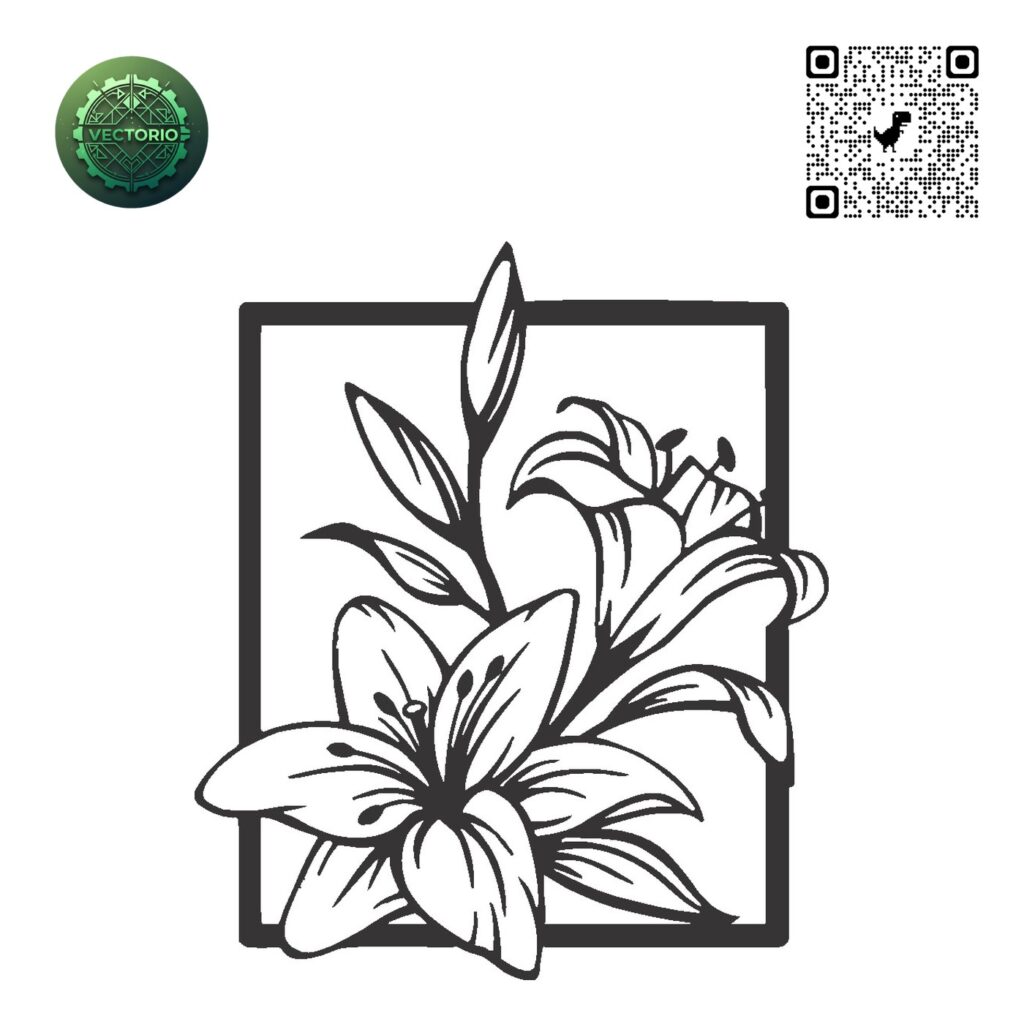 FLOWER LEAF TREE 206 vector design for laser cutting and engraving