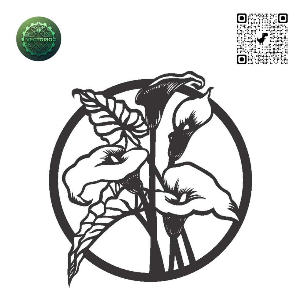 FLOWER LEAF TREE 212 vector design for laser cutting and engraving