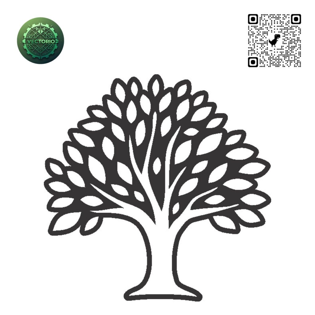 FLOWER LEAF TREE 28 vector design for laser cutting and engraving