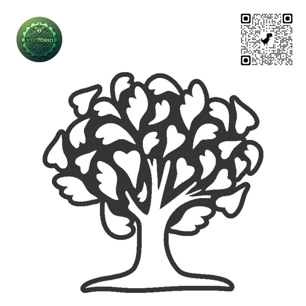 FLOWER LEAF TREE 29 vector design for laser cutting and engraving